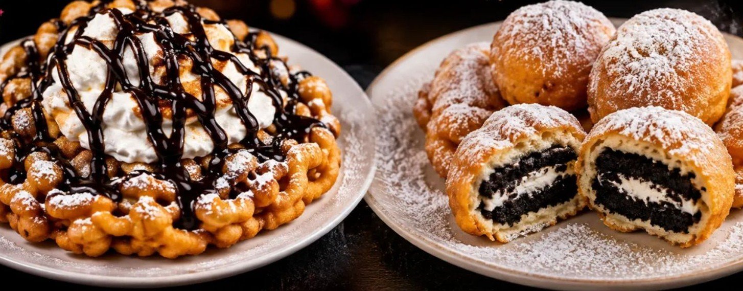 Dezzi's funnel cake menu spread