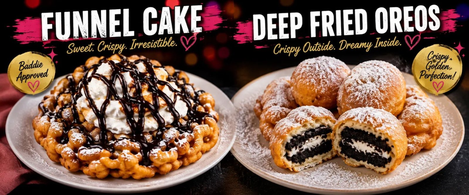 Fresh funnel cake ready to order